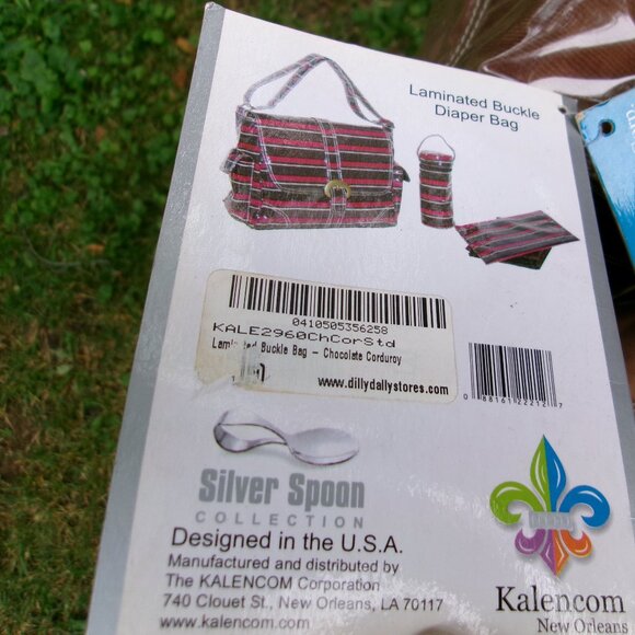 Kalencom New Orleans 2960 Chocolate Corduroy Laminated Diaper Buckle Bag NEW NWT - Picture 7 of 16